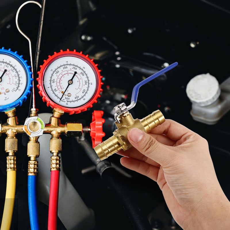16mm Compact Automotive Ball Valve Dual Pipe Insert Car Heater AC 90 Degree Handle - Image 5