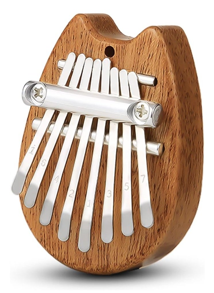 Generic Mini Kalimba Thumb Piano 8 Keys,Portable Solid Wood Mbira Finger Piano for Kids and Adults,Pocket Musical Gifts for Beginners  - Image 1