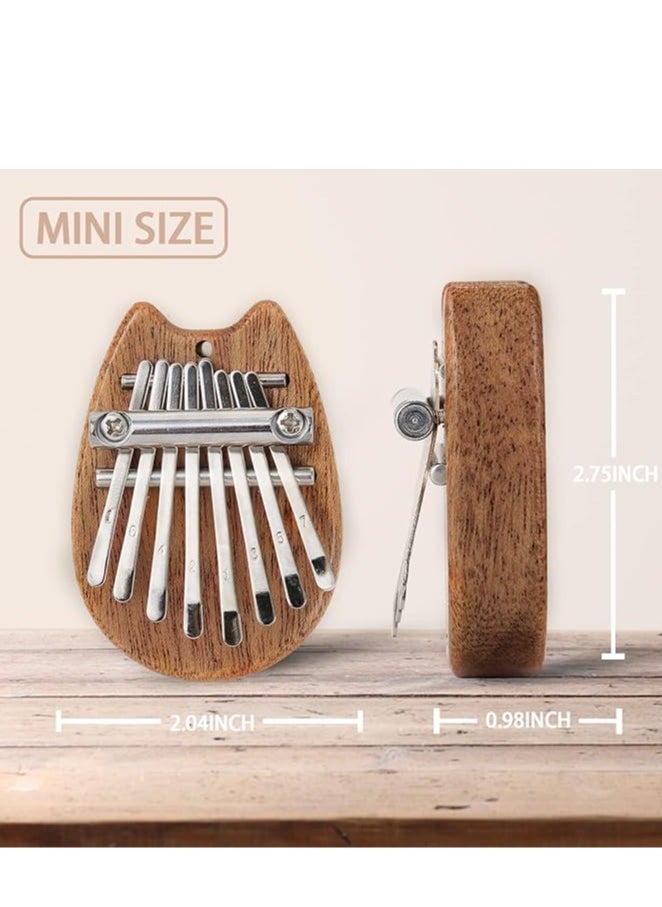 Generic Mini Kalimba Thumb Piano 8 Keys,Portable Solid Wood Mbira Finger Piano for Kids and Adults,Pocket Musical Gifts for Beginners  - Image 2