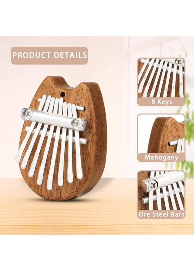 Generic Mini Kalimba Thumb Piano 8 Keys,Portable Solid Wood Mbira Finger Piano for Kids and Adults,Pocket Musical Gifts for Beginners  - Image 3