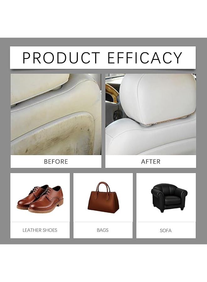 KASTWAVE Leather Spot Cleaner Conditioner, Natural Plant-Based Leather Cleaner For Shoes, Boots, Car Seats, Furniture Purse, Stain Remover, Uv Protection (100Ml) - Image 2