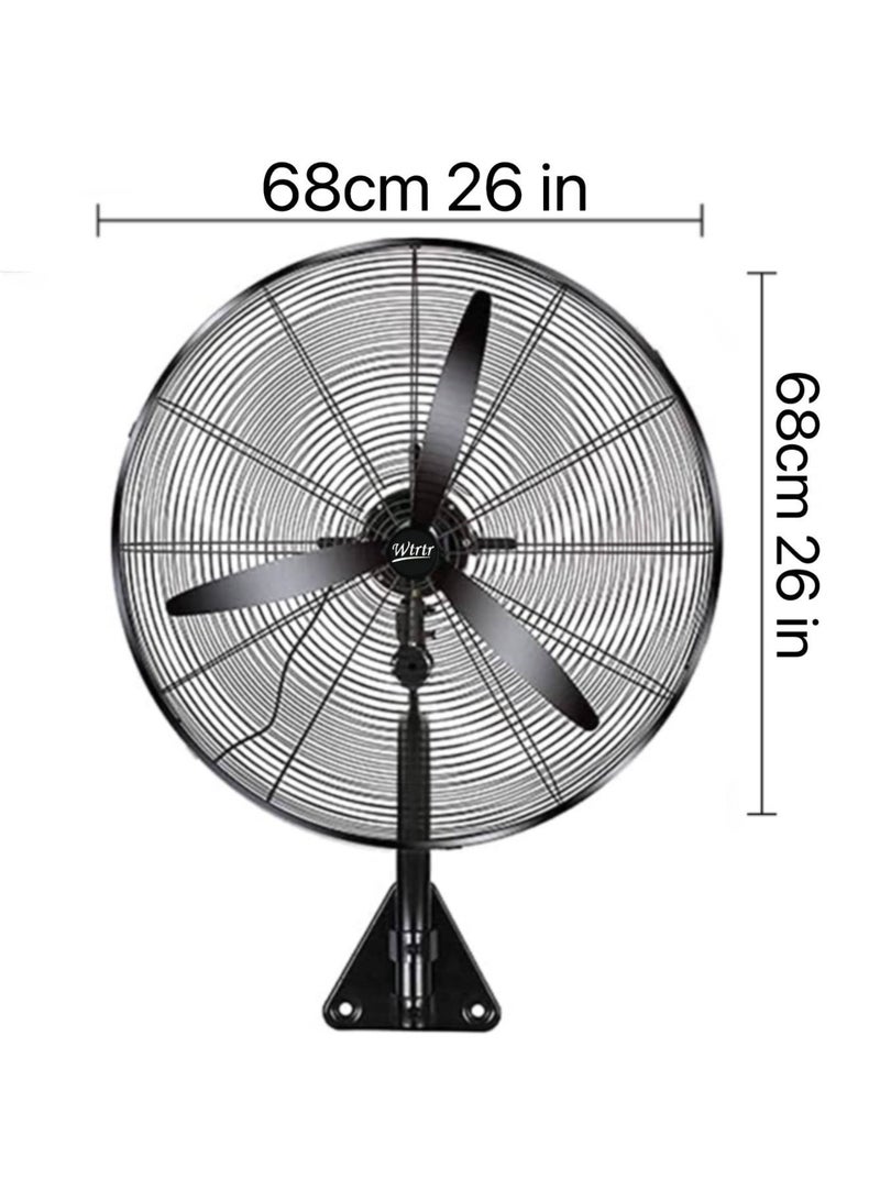 Wtrtr 26 Inch Industrial High Power Wall-mounted Fan, Wall Fan - Image 3