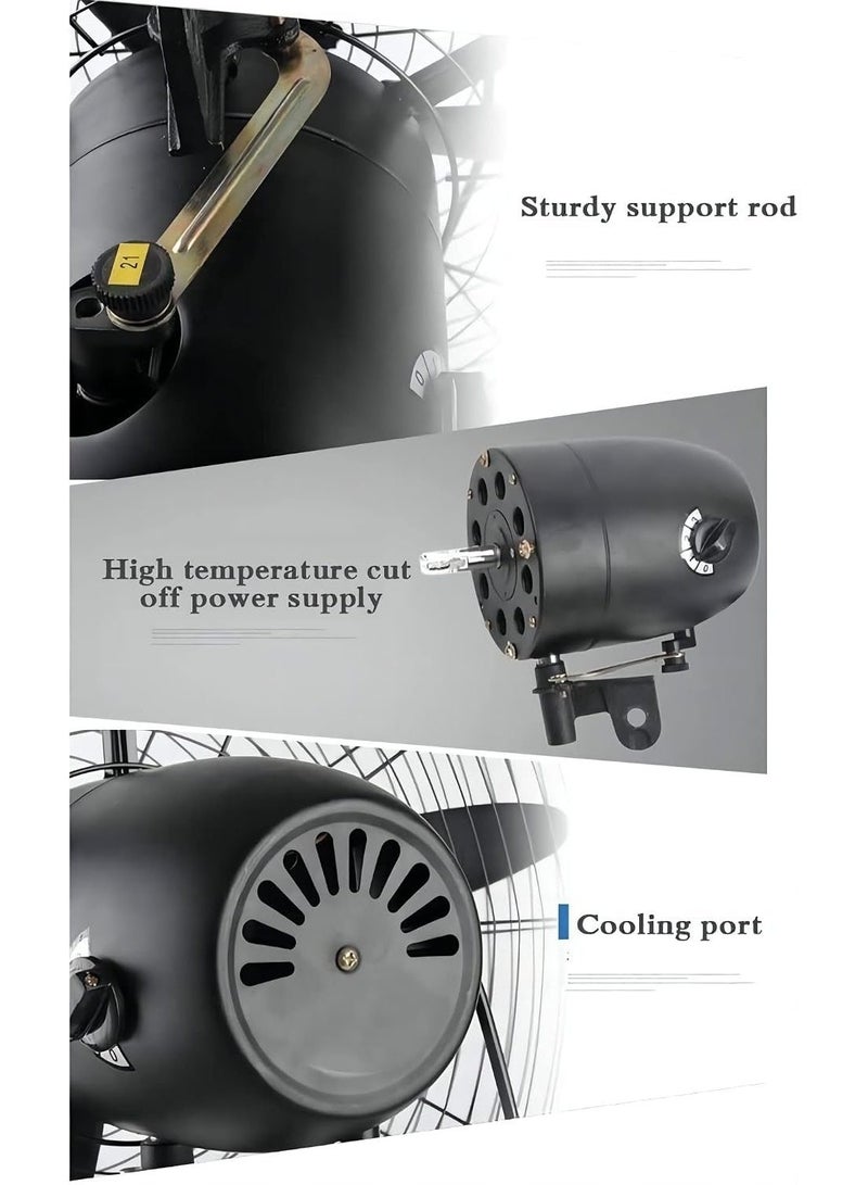 Wtrtr 26 Inch Industrial High Power Wall-mounted Fan, Wall Fan - Image 5