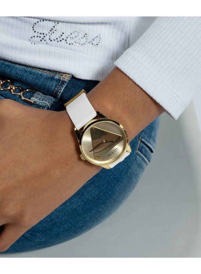 GUESS Leather Analog Wrist Watch GW0642L1 with White Silicone Strap - Image 4