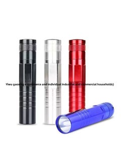 Generic No. 5 A Battery Small Flashlight Household Aluminum Alloy Flashlight Super Gift LED Mini Flashlight-Color:Red Single Flashlight Bare Metal  - Image 1