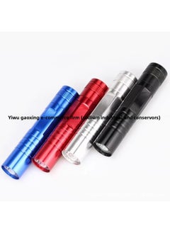 Generic No. 5 A Battery Small Flashlight Household Aluminum Alloy Flashlight Super Gift LED Mini Flashlight-Color:Red Single Flashlight Bare Metal  - Image 5