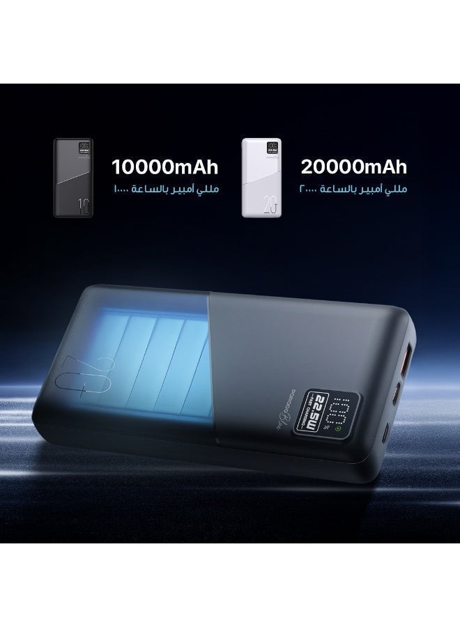 بورودو بنك طاقة بسعة 10000 مللي أمبير 20 واط PD و22.5 واط QC للشحن السريع، شاحن محمول مع USB-C وUSB-A، حزمة بطارية للشحن السريع لجهاز iPad Pro، iPhone 17 Series، Galaxy S25U. - Image 2