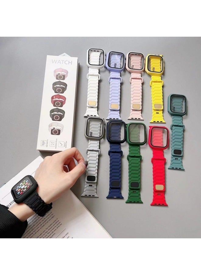 Loquat For Iwatch Strap Silicone Ultra Strap For Apple49mSE8 For Apple Watch Case Suit-Color:Elegant Purple-Dimensions:42mm  - Image 2