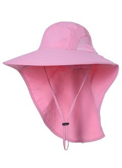 Vitacelli Sun Hat for Men/Women, Waterproof Wide Brim Bucket Hat UV Protection Boonie Hat for Fishing Hiking Garden Beach LIGHT PINK  - Image 2