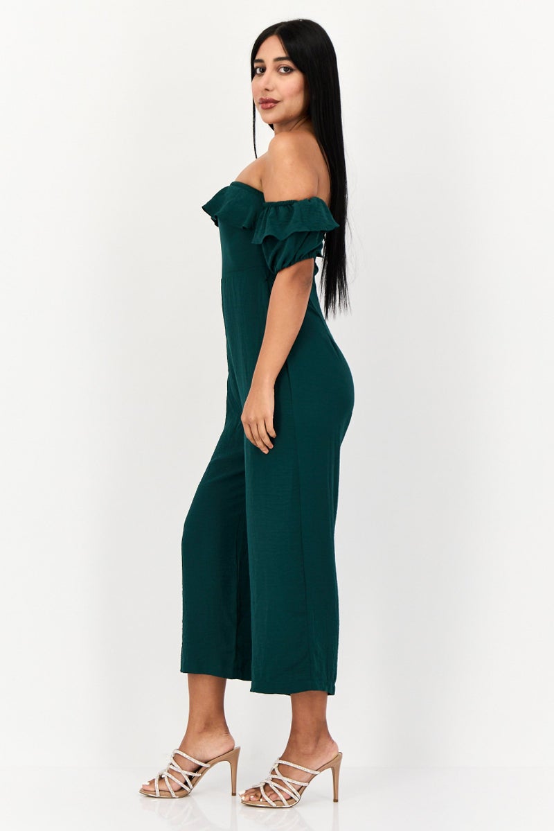 ONLY بدلة نسائية قصيرة الأكمام بلون أخضر - Image 2