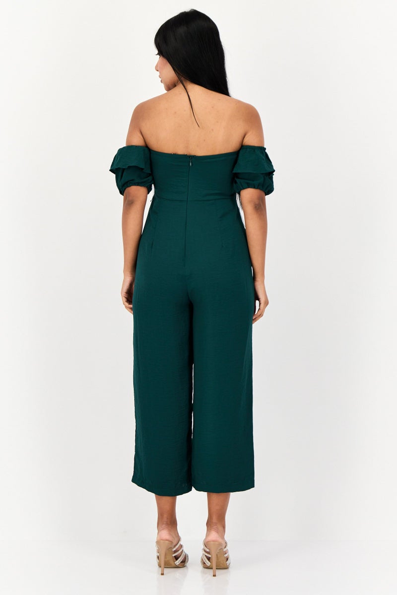 ONLY بدلة نسائية قصيرة الأكمام بلون أخضر - Image 3