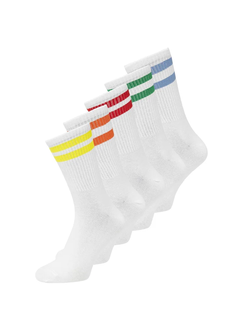 Jack & Jones Junior Kids 5 Pack Logo Socks