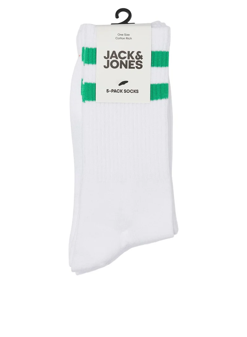 Jack & Jones Junior Kids 5 Pack Logo Socks