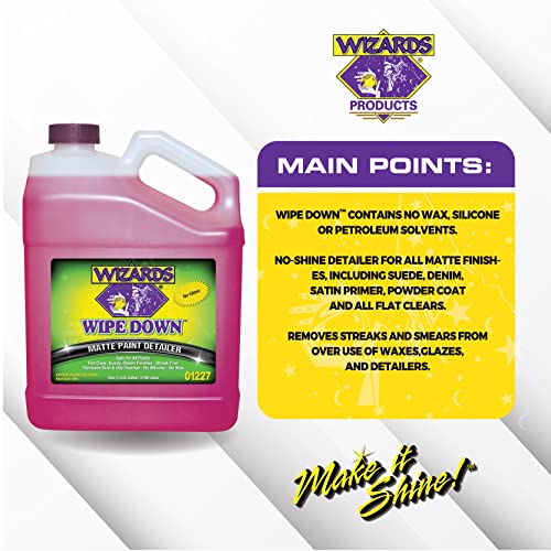 Wizards - Wipe Down Quick Detailer Spray, Matte Finish Car Polish, Automotive Clear Coat for Flat Clear, Suede, Denim Finishes, Car Care Kit Essential for General Finishes, 1 Gallon - Image 4