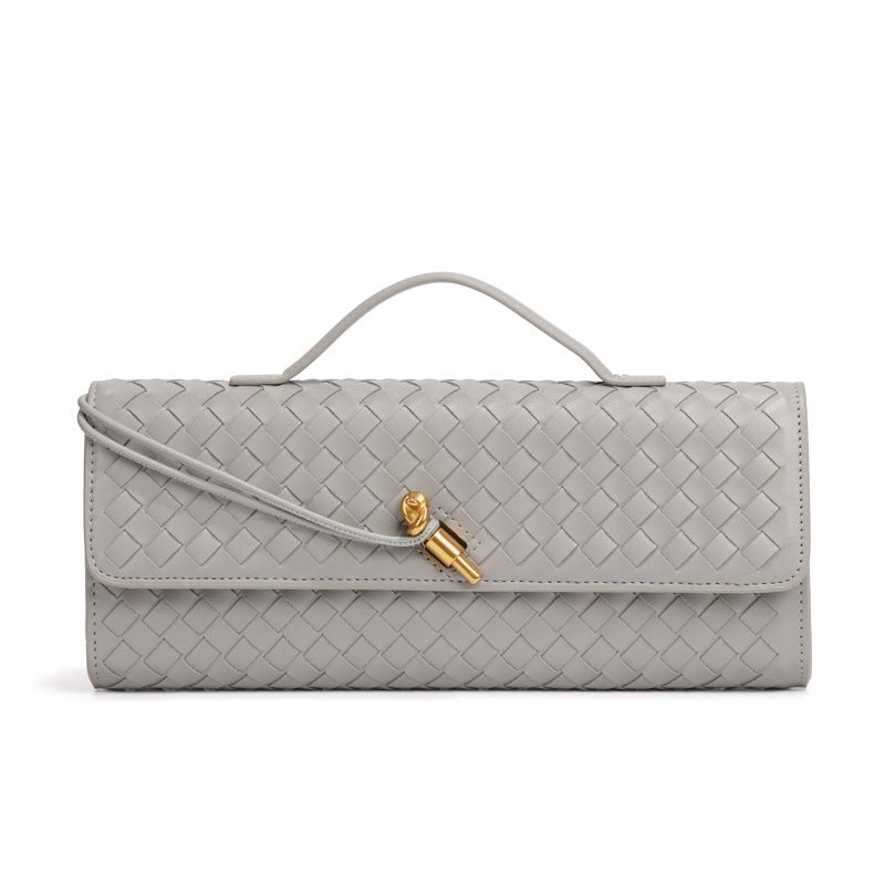 'S Test Fashion Snake Pattern Leather Handbag Niche Retro Shoulder Crossbody Bag Light Luxury Feel Women'S Evening Bag - Image 1