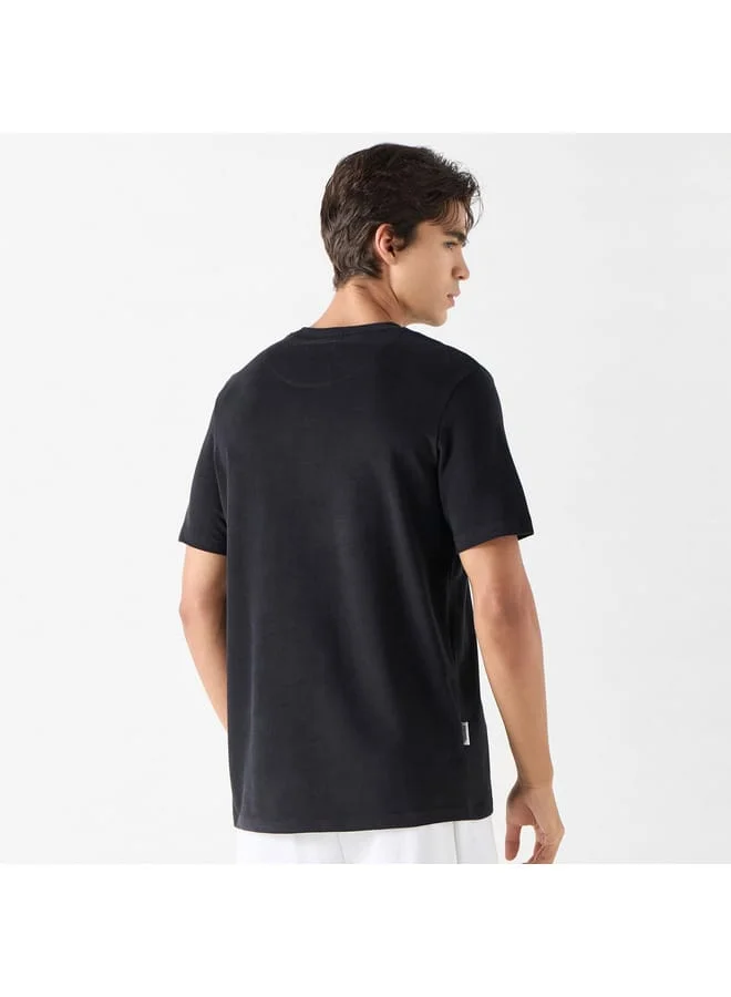 STARTER Starter Logo Print Crew Neck T-shirt with Short Sleeves
