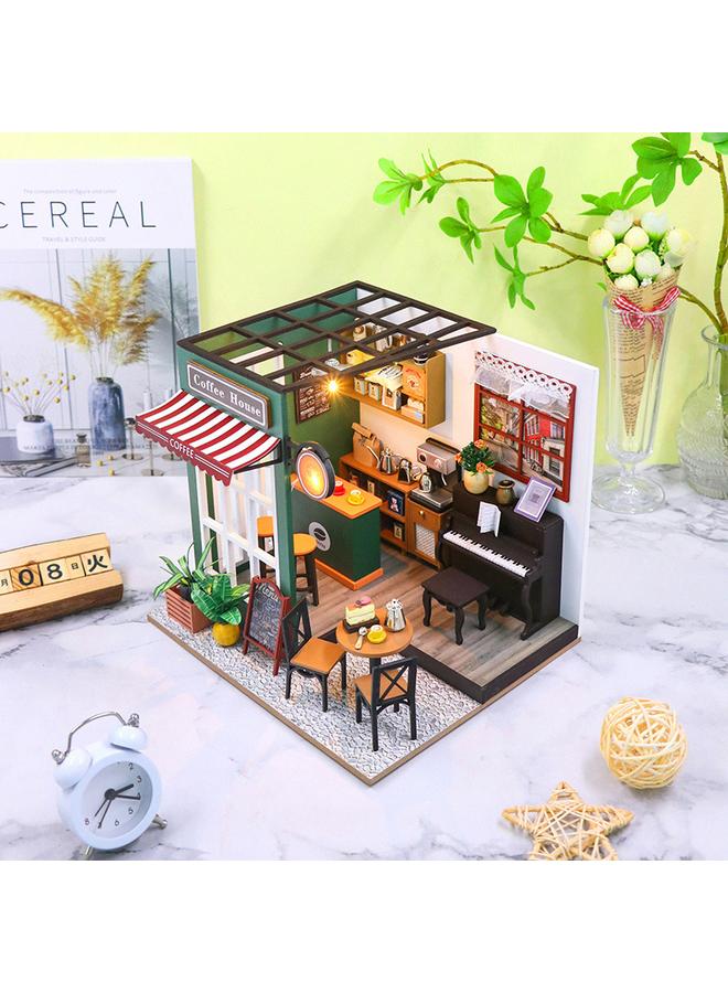 Bluejw Hongda Diy Cabin Afternoon Cafe 3D Three-dimensional Assembled Building Model Exquisite Afternoon Tea For Birthday Gifts - Image 5