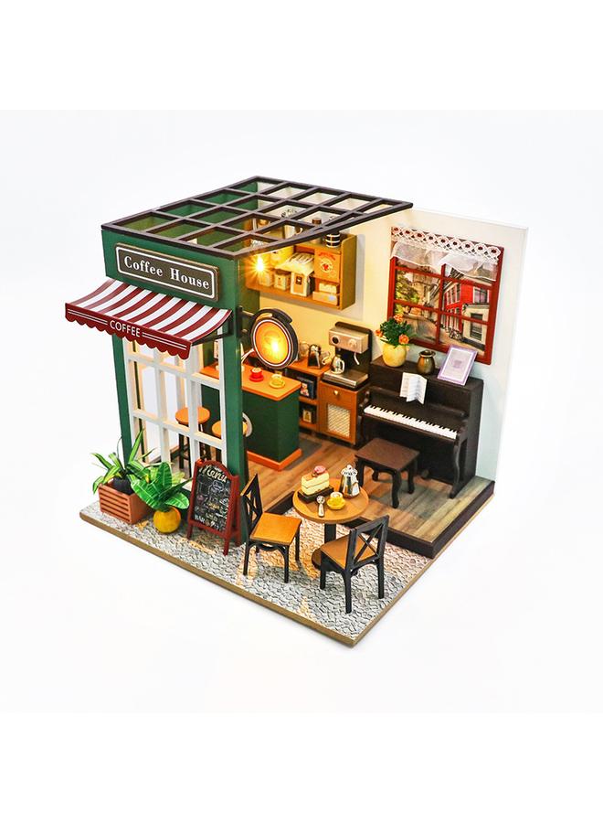 Bluejw Hongda Diy Cabin Afternoon Cafe 3D Three-dimensional Assembled Building Model Exquisite Afternoon Tea For Birthday Gifts - Image 4
