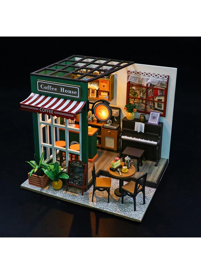Bluejw Hongda Diy Cabin Afternoon Cafe 3D Three-dimensional Assembled Building Model Exquisite Afternoon Tea For Birthday Gifts - Image 2