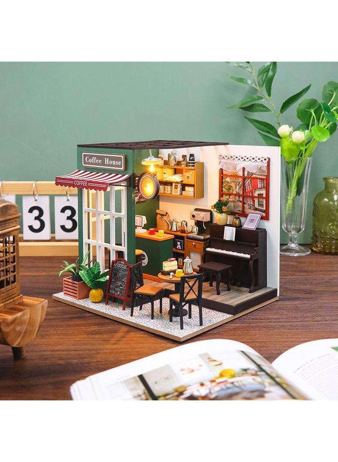 Bluejw Hongda Diy Cabin Afternoon Cafe 3D Three-dimensional Assembled Building Model Exquisite Afternoon Tea For Birthday Gifts - Image 3