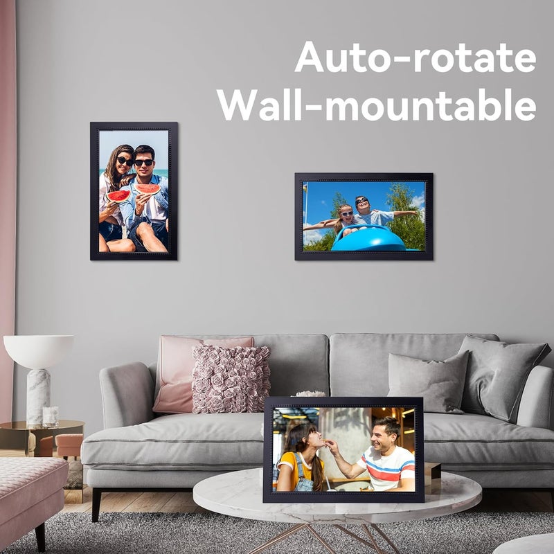 FRAMEO 15.6 Inch Large Digital Photo Frame 32GB Storage Space 1920x1080P FHD IPS Touch Screen ZoYue Smart WiFi Digital Picture Frame Easy Setup Share Your Photos and Videos via Free App Ideal Gifts - Image 4
