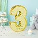 Juvale Gold Foil Number 3 Pinata Spacious Candy Toy Holder Birthday Pinata Hangable Party Decor 111 x 29 x 161 in Paper Gold - Image 4