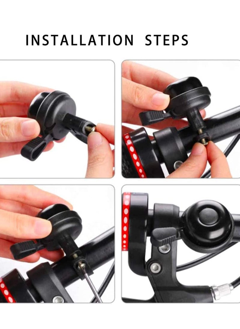 Bike Bell 2 Pack Bicycle  Aluminum Loud Crisp Premium for Large Ringer Bells for Adults Kids Boys and Girl