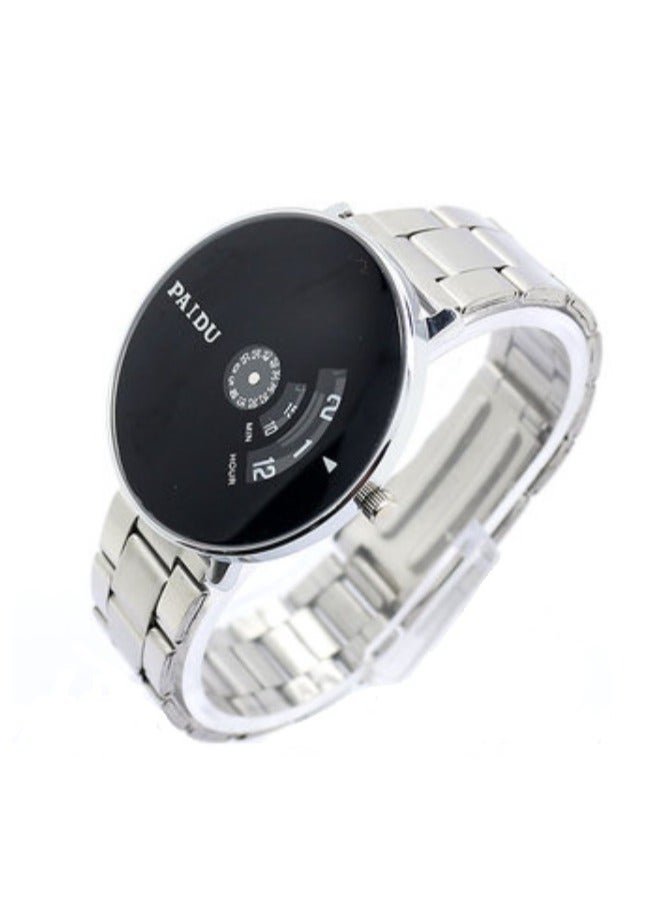 بايدو ساعة يد للرجال من بيدو ستانلس ستيل لون فضي - Image 3