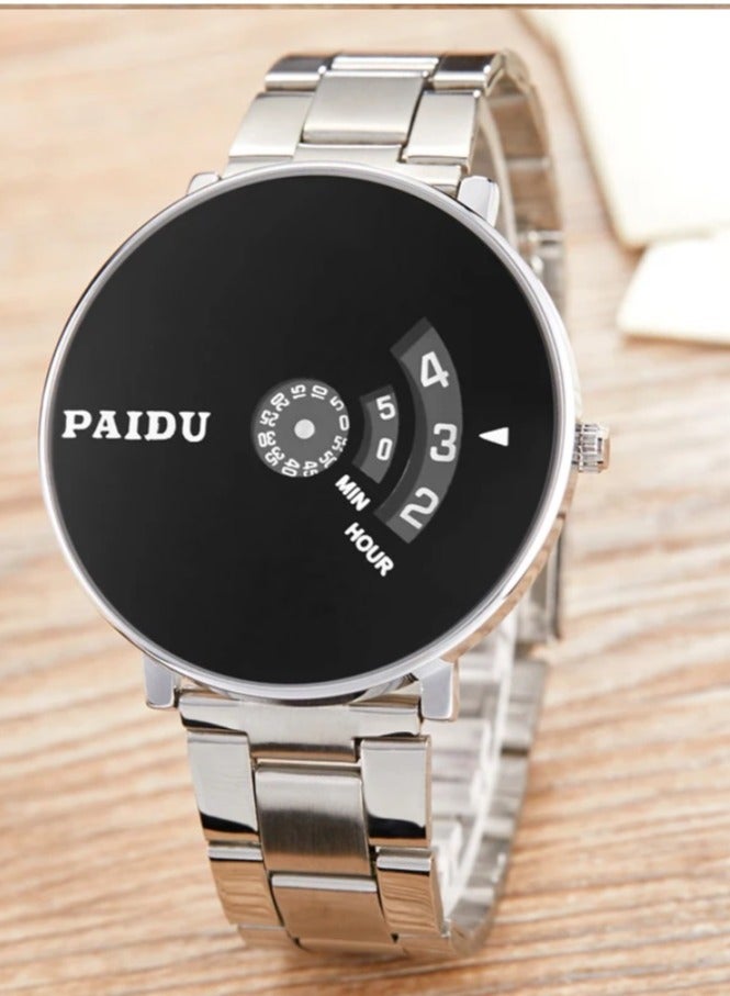 بايدو ساعة يد للرجال من بيدو ستانلس ستيل لون فضي - Image 4