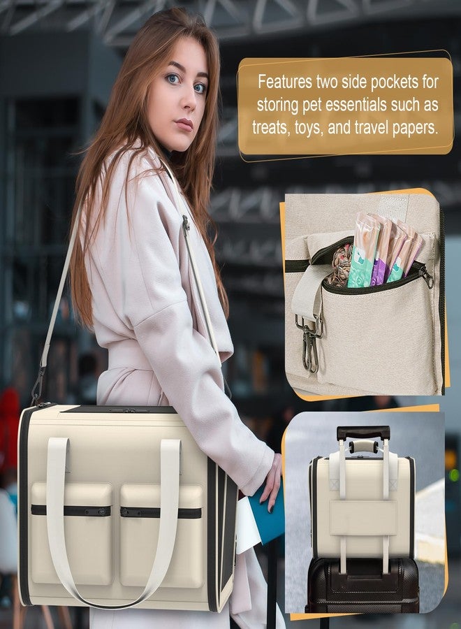 حقيبة نقل قطط ناعمة معتمدة من شركات الطيران - حقيبة سفر صغيرة للكلاب الصغيرة للحيوانات الأليفة حتى وزن 15 رطلاً، حقيبة نقل مريحة وجيدة التهوية للقطط والكلاب الصغيرة، معتمدة من إدارة أمن النقل الأمريكية (TSA) للسفر بالطائرة والسيارة والتخييم وزيارات الطبيب البيطري. - Image 4