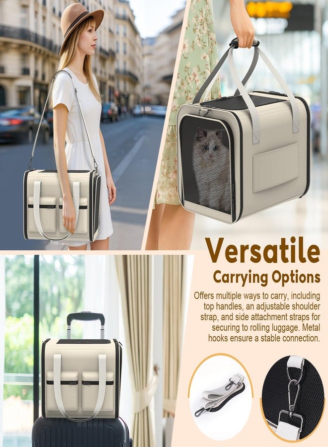 حقيبة نقل قطط ناعمة معتمدة من شركات الطيران - حقيبة سفر صغيرة للكلاب الصغيرة للحيوانات الأليفة حتى وزن 15 رطلاً، حقيبة نقل مريحة وجيدة التهوية للقطط والكلاب الصغيرة، معتمدة من إدارة أمن النقل الأمريكية (TSA) للسفر بالطائرة والسيارة والتخييم وزيارات الطبيب البيطري. - Image 5