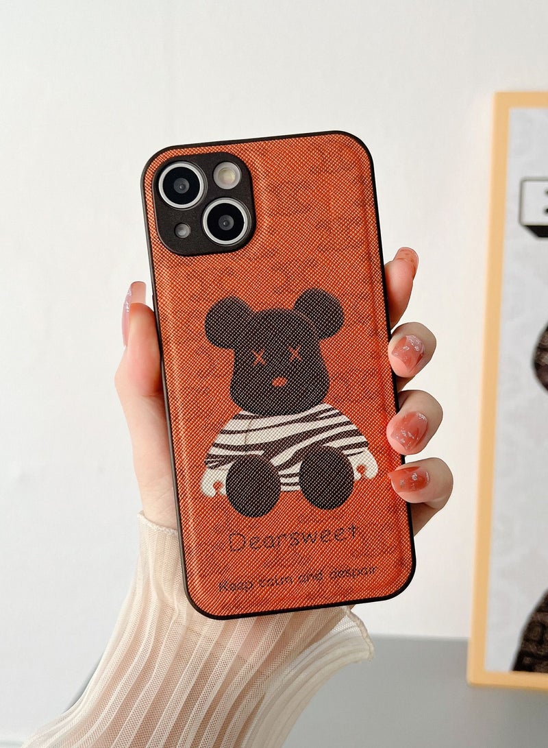Loquat Back Cover Printed Leather Protective Mobile Phone Case for iPhone