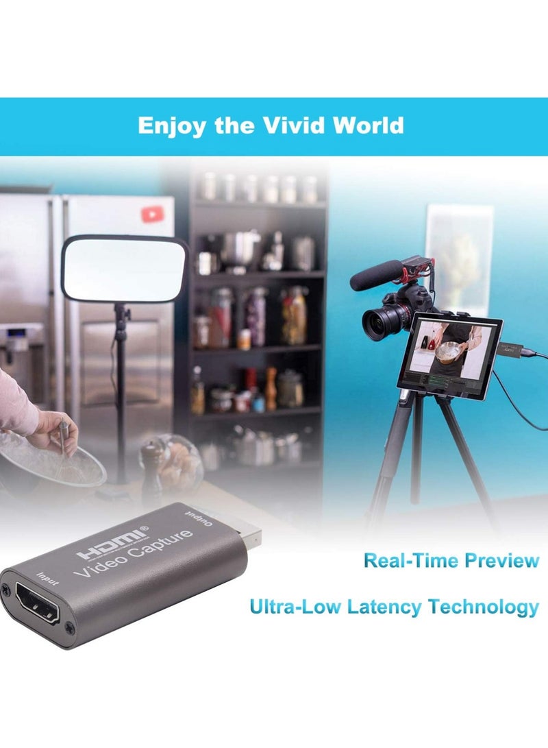 إكس ليفيل 4K HDMI بطاقة التقاط الفيديو ، بطاقة كام لعبة التقاط بطاقة التقاط الصوت محول HDMI إلى جهاز التقاط التسجيل USB 2.0 للبث المباشر والبث الحي ومؤتمر الفيديو والتدريس والألعاب - Image 3