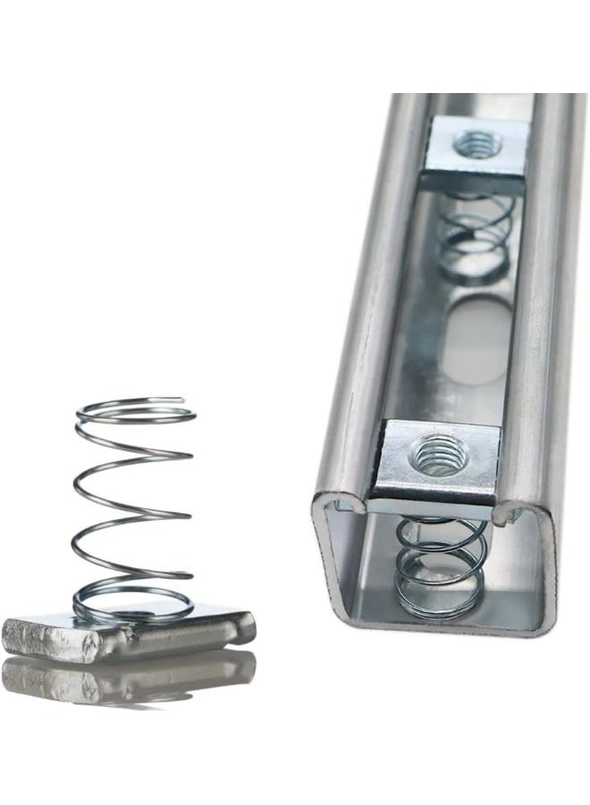 Biella Strut Channel Nuts, M8 - Spring Nuts With Zinc Electroplate Finish, Long Spring For Use With Strut (5 Pack) - Image 5