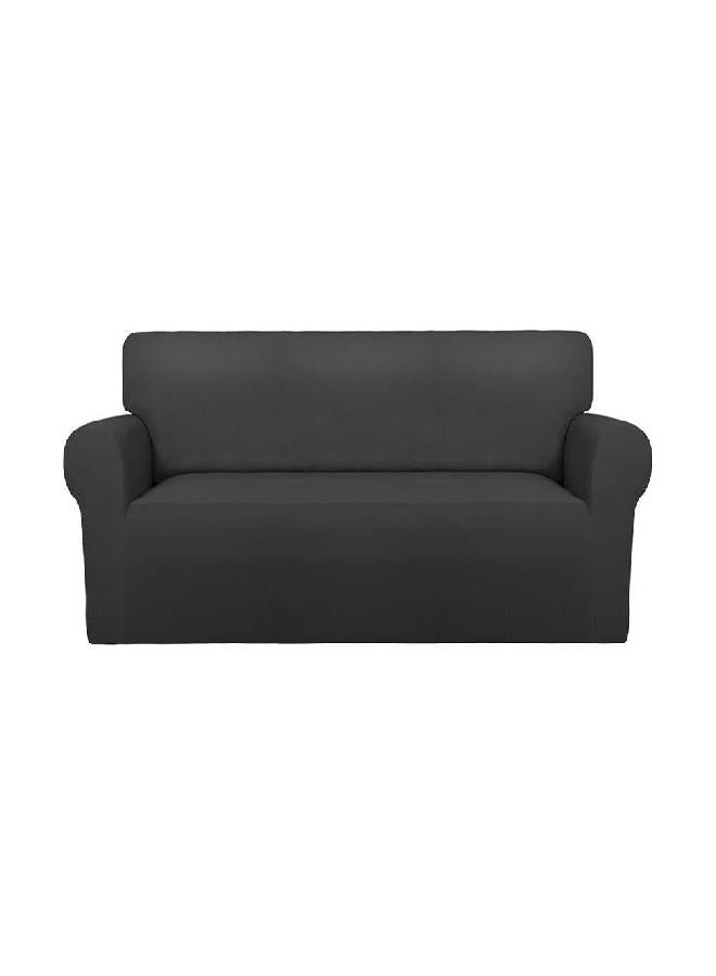 PureFit Super Stretch Chair Sofa Slipcover - Spandex Anti-Slip Soft Couch Sofa Cover, Washable Furniture Protector with Anti-Skid Foam and Elastic Bottom for Kids, Pets （Sofa, Dark Gray） - Image 2
