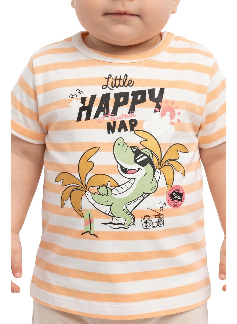 AIKO Infant Girls Cotton Interlock Printed T-Shirt – Little Happy Nap Design - Image 4