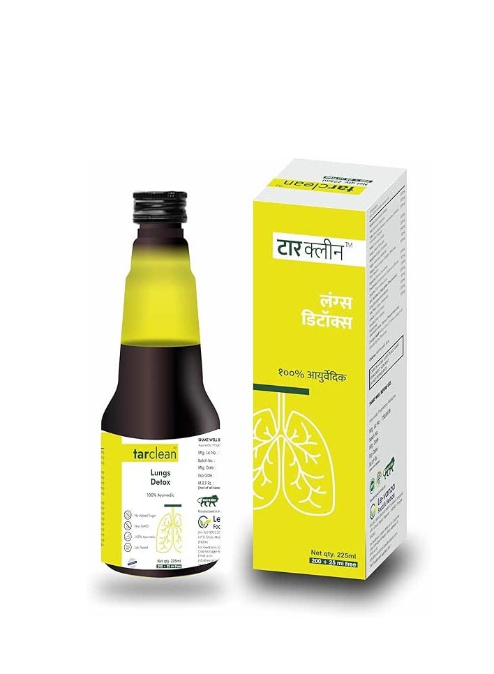 Le-vanza Food & Herbals Le-vanza Herbal Lung Detox Syrup 225ml | Ayurvedic Respiratory Support Supplement | For Smokers & Pollution Exposure Care | Natural Herbal Formula - Image 1
