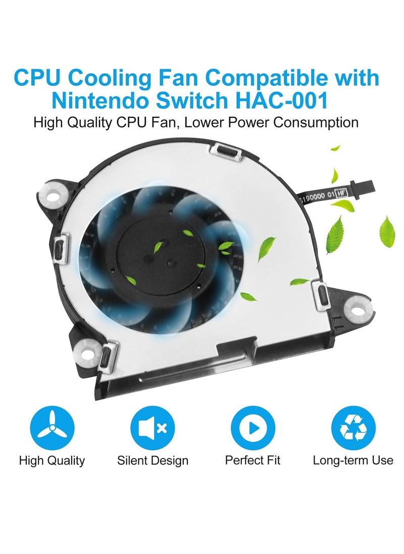 Excefore - New Replacement Internal Cooling Fan, CPU Heatsink Cooler, Compatible with Nintendo Switch HAC-001 NS 2017 Console, PlayStation 4 Console, with PH1 Screwdriver Repair Tool Kit - Image 1