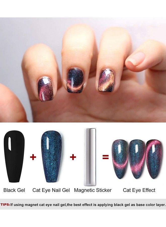 MAJOR DIJIT 9D Cat Eye Gel Nail Polish Glitter Soak Off Gel Polish With Magnet Stick Glitter Holographic Nail Art For Salon Home Diy 15Ml/0.5Floz - Image 3