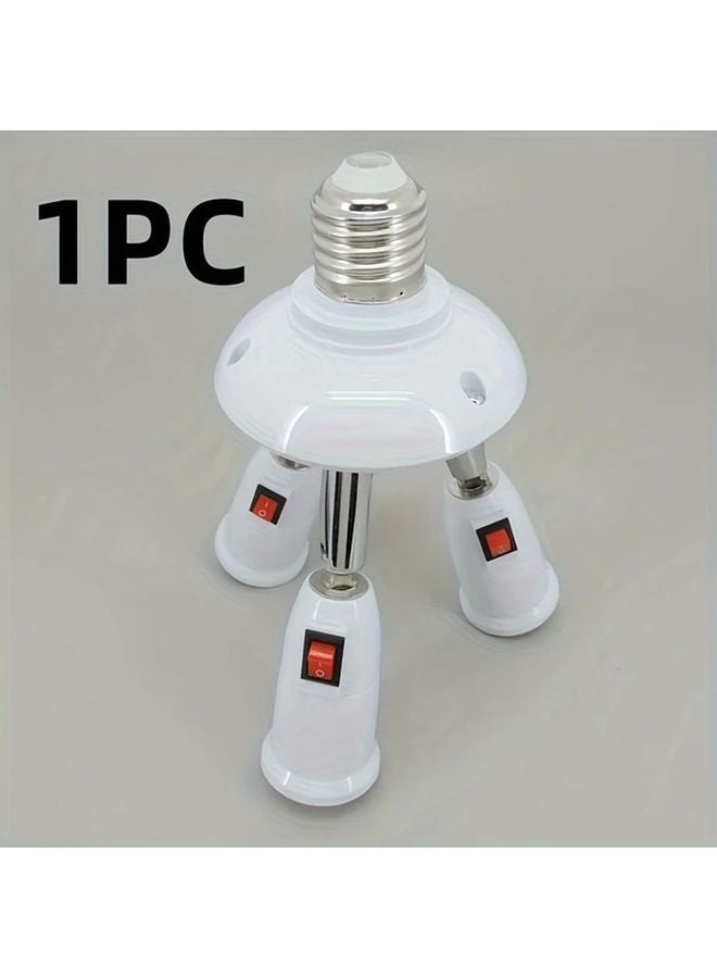 1PC E27 LED Light Bulb Splitter 1 to 3 Heads Converter Adapter for Home Lighting - Image 1