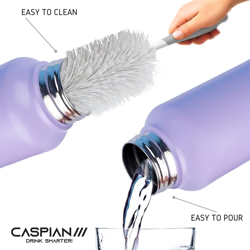 CASPIAN /// HIke ISI Certified Stainless Steel Water Bottle 1 ltr. (Purple & Light Green, 1 Litre, Set of 2) | Leak Proof Sipper for Fridge Home Office Travel School Kids Boys Girls Adults Sports Gym - Image 4