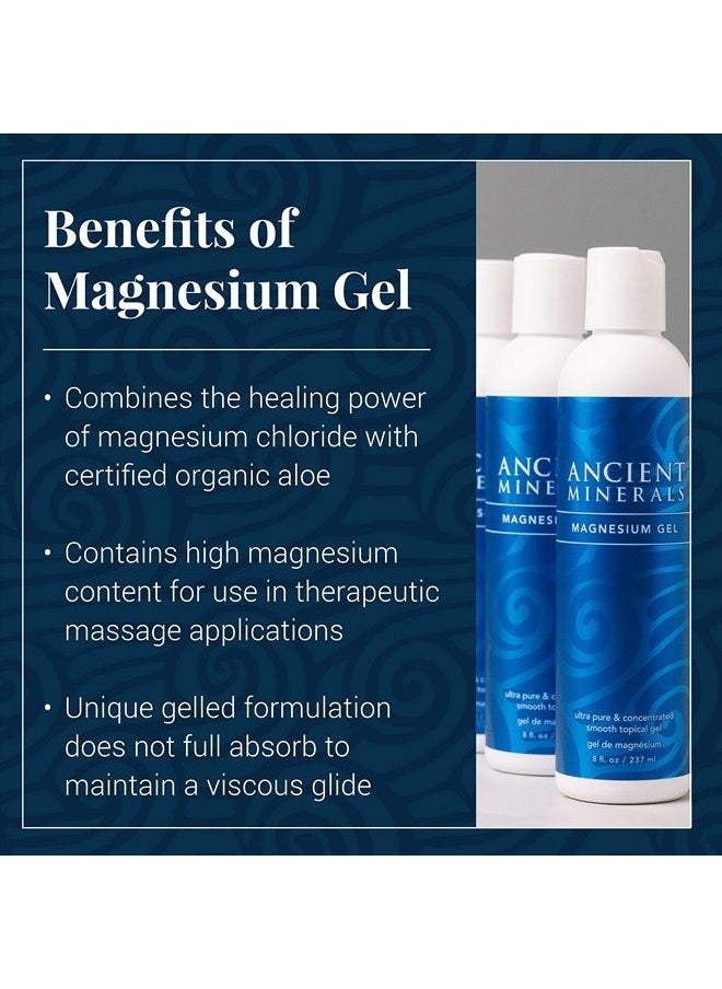 Ancient Minerals Magnesium Gel - 8oz Tube - Pure Genuine Zechstein Magnesium Chloride - Best for Massage, Topical Skin Dermal Absorption  - Image 3
