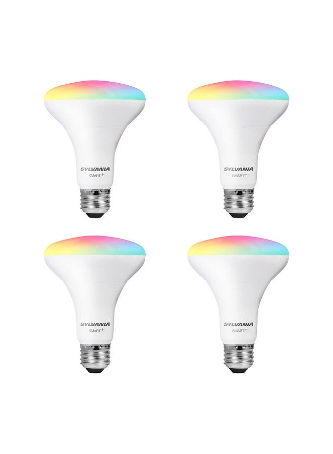 LEDVANCE SYLVANIA Wifi LED Smart Light Bulb, 65W Equivalent Full Color and Tunable White BR30, Dimmable, Compatible with Alexa and Google Home Only - 4 Count (Pack of 1) (75688)  - Image 1