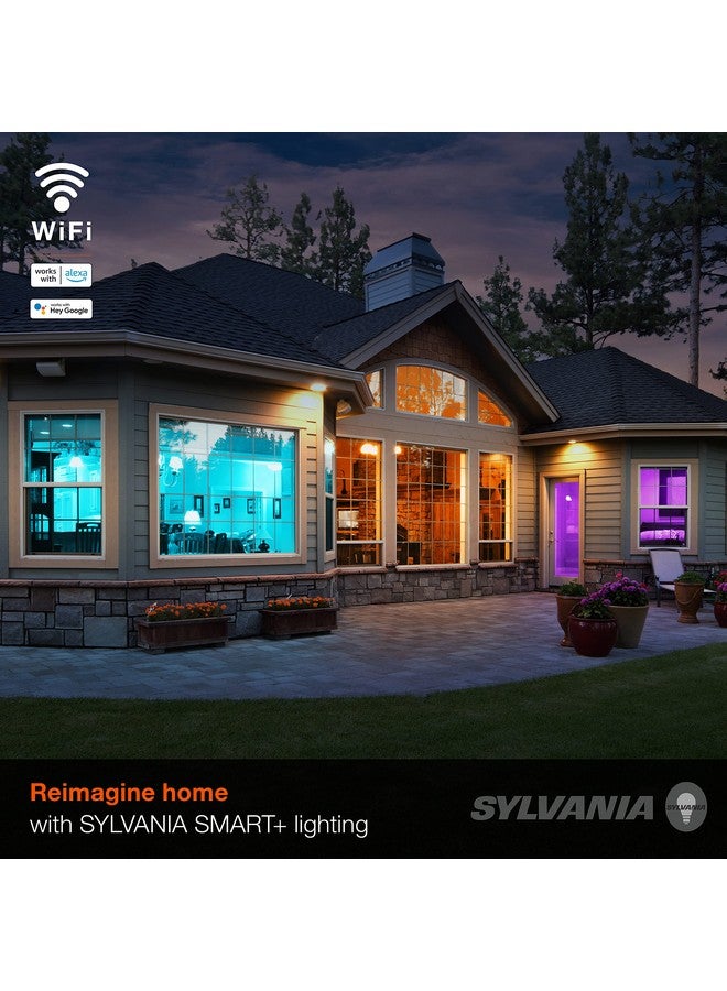 LEDVANCE SYLVANIA Wifi LED Smart Light Bulb, 65W Equivalent Full Color and Tunable White BR30, Dimmable, Compatible with Alexa and Google Home Only - 4 Count (Pack of 1) (75688)  - Image 5