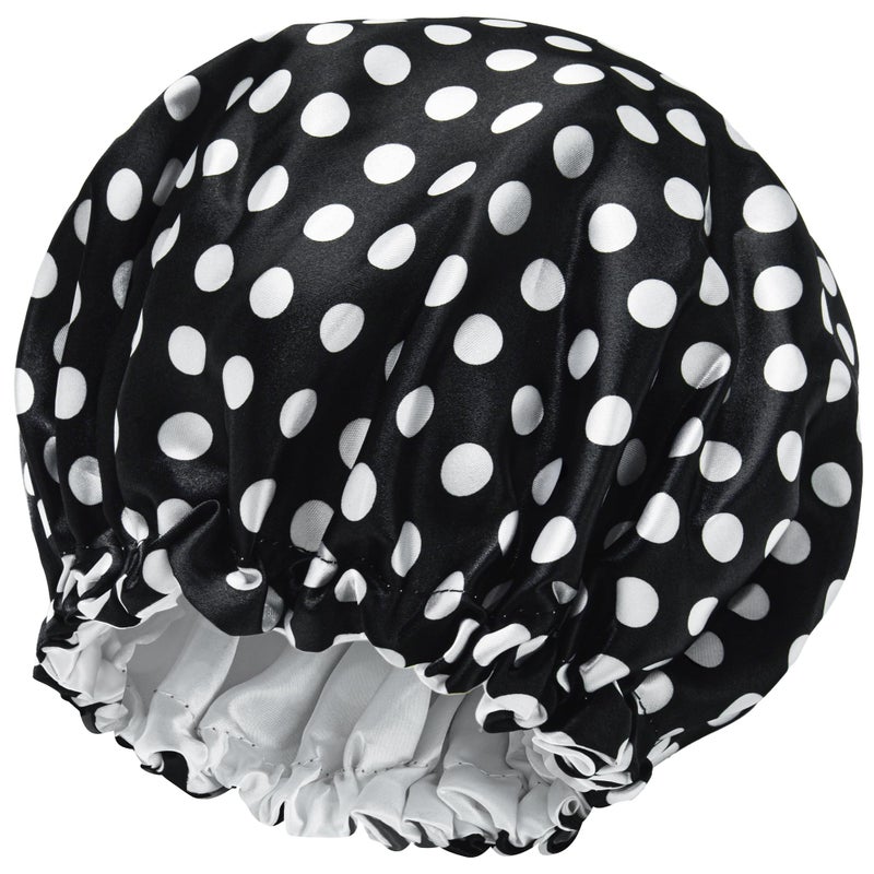 Edoneery Satin Bonnet Silk Bonnet Hair Bonnet for SleepingSlouchy Beanie Hat Satin Sleep Cap for Womens Natural Curly HairDots - Image 2