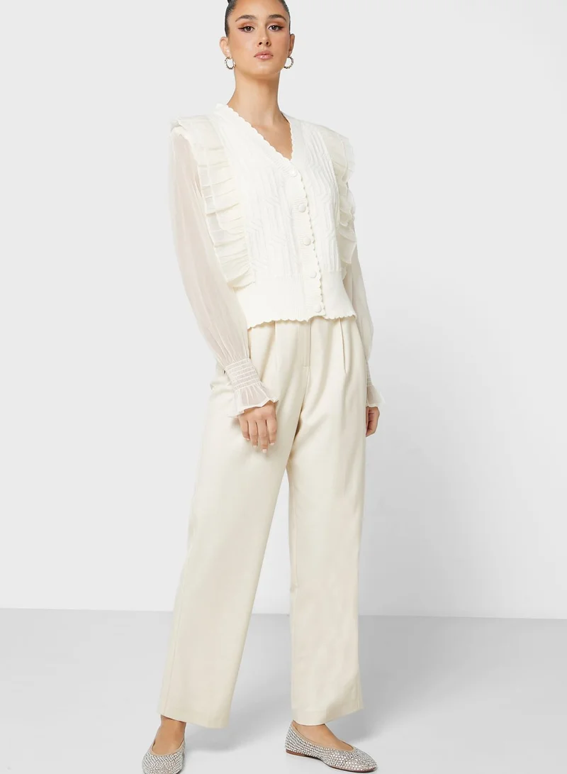ELLA Ruffle Detail Cardigan