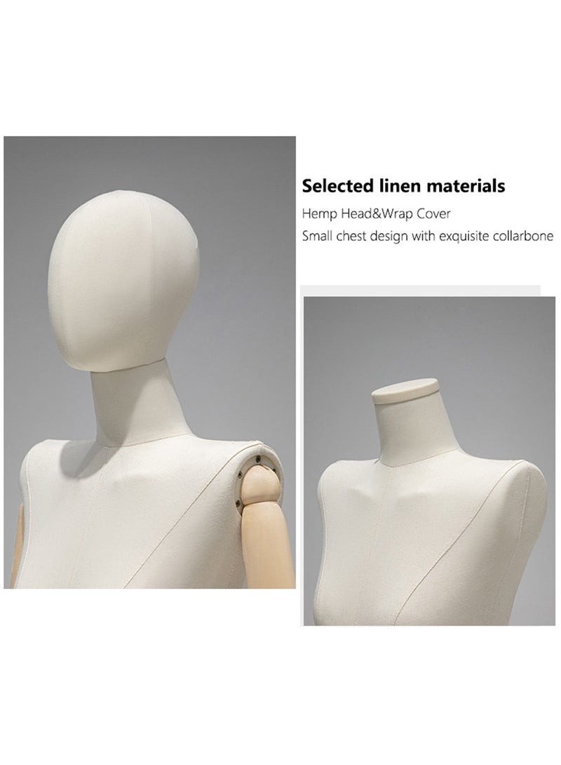 Arabest Female Mannequin Body, Sewing Mannequin Torso Dress Form, Adjustable Mannequin with Stand for Sewing Dressmaker Jewelry Display - Image 3