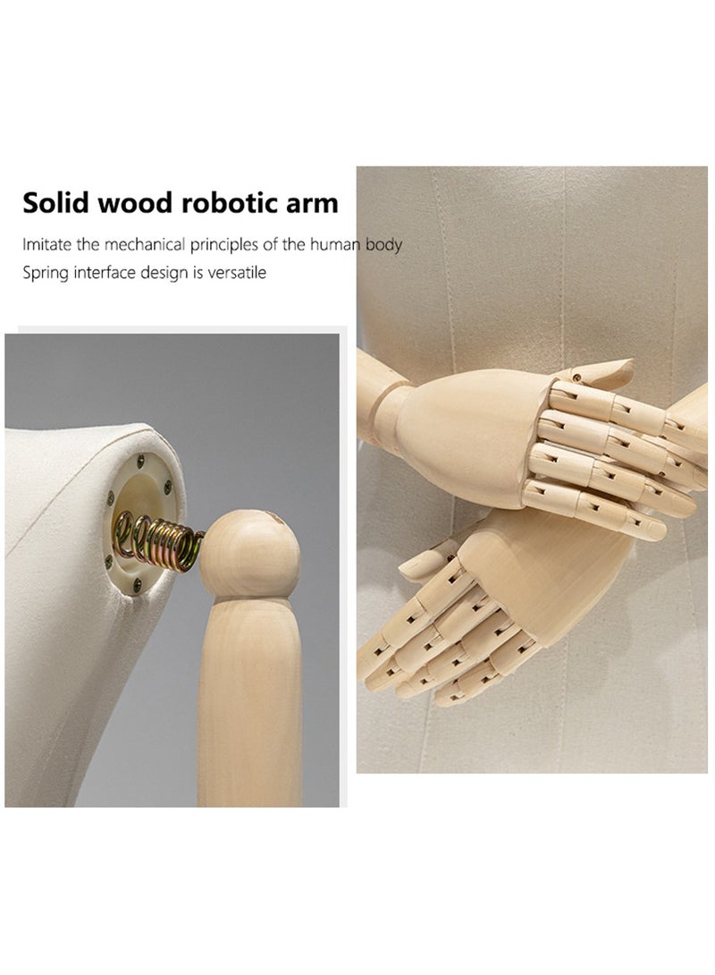 Arabest Female Mannequin Body, Sewing Mannequin Torso Dress Form, Adjustable Mannequin with Stand for Sewing Dressmaker Jewelry Display - Image 4