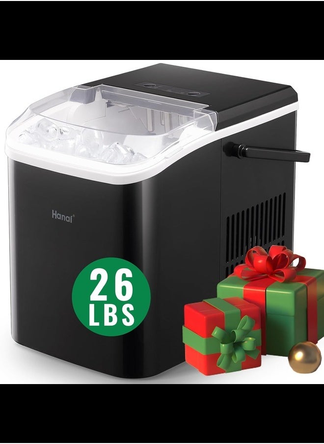 Generic Ice Makers Countertop, Self-Cleaning Function, 26Lbs/ 8Mins/ 24Hrs 2 Size Ice, Portable Ice Cube Maker Machine with Ice Scoop & Basket  - Image 1