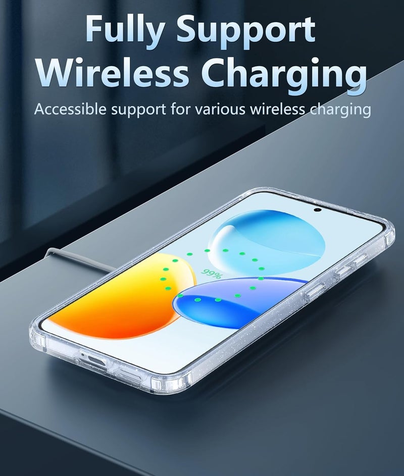 Realcase غطاء خلفي سيليكون لجهاز سامسونج S25 بلس 5G، مقاوم للخدوش، شفاف كريستالي، واقي للصدمات، غطاء خلفي لجهاز سامسونج جالاكسي S25 بلس 5G - Image 4